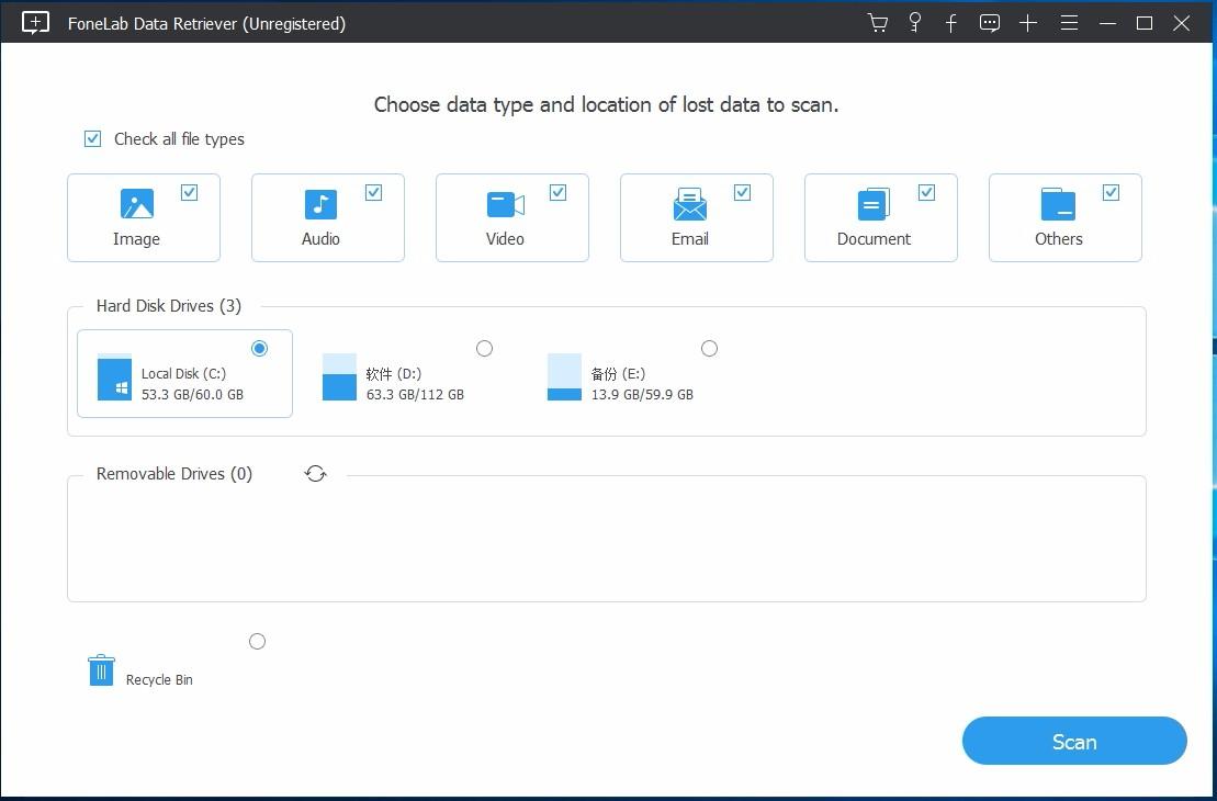 FoneLab Data Retriever下载,数据恢复工具,数据恢复